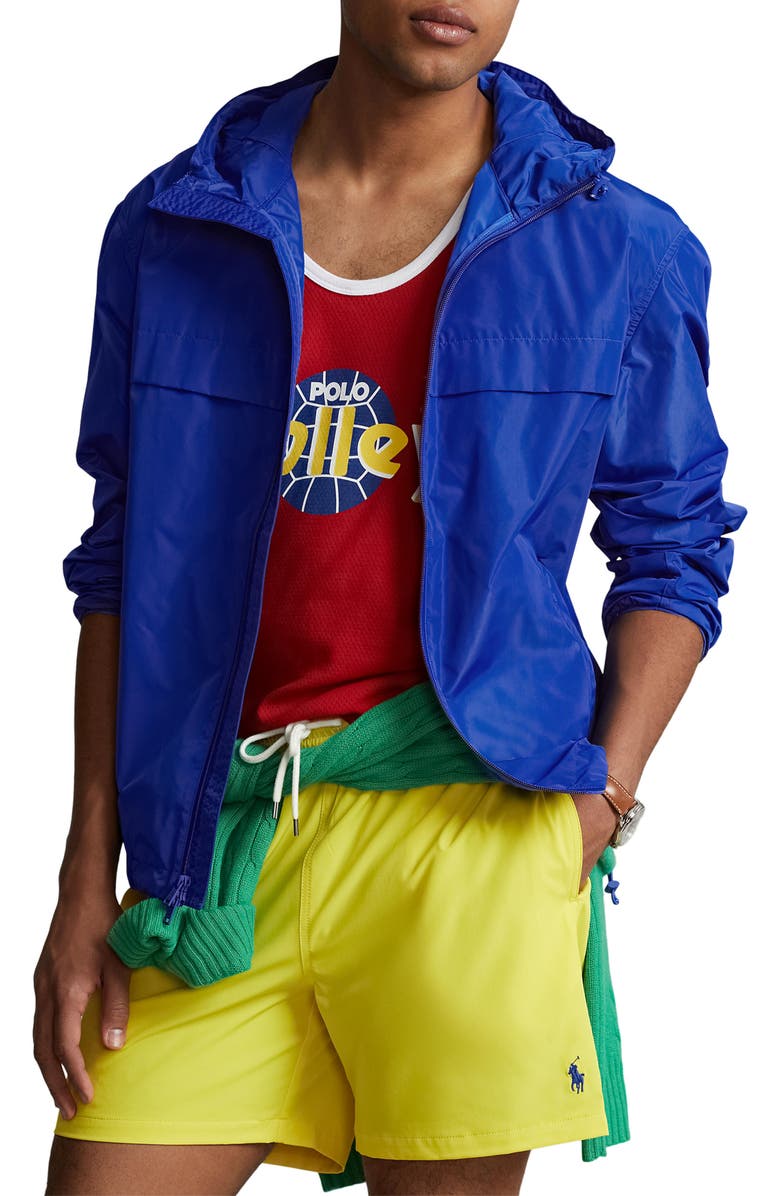 Polo Ralph Lauren Simplux Hooded Jacket, Main, color, Pacific Royal