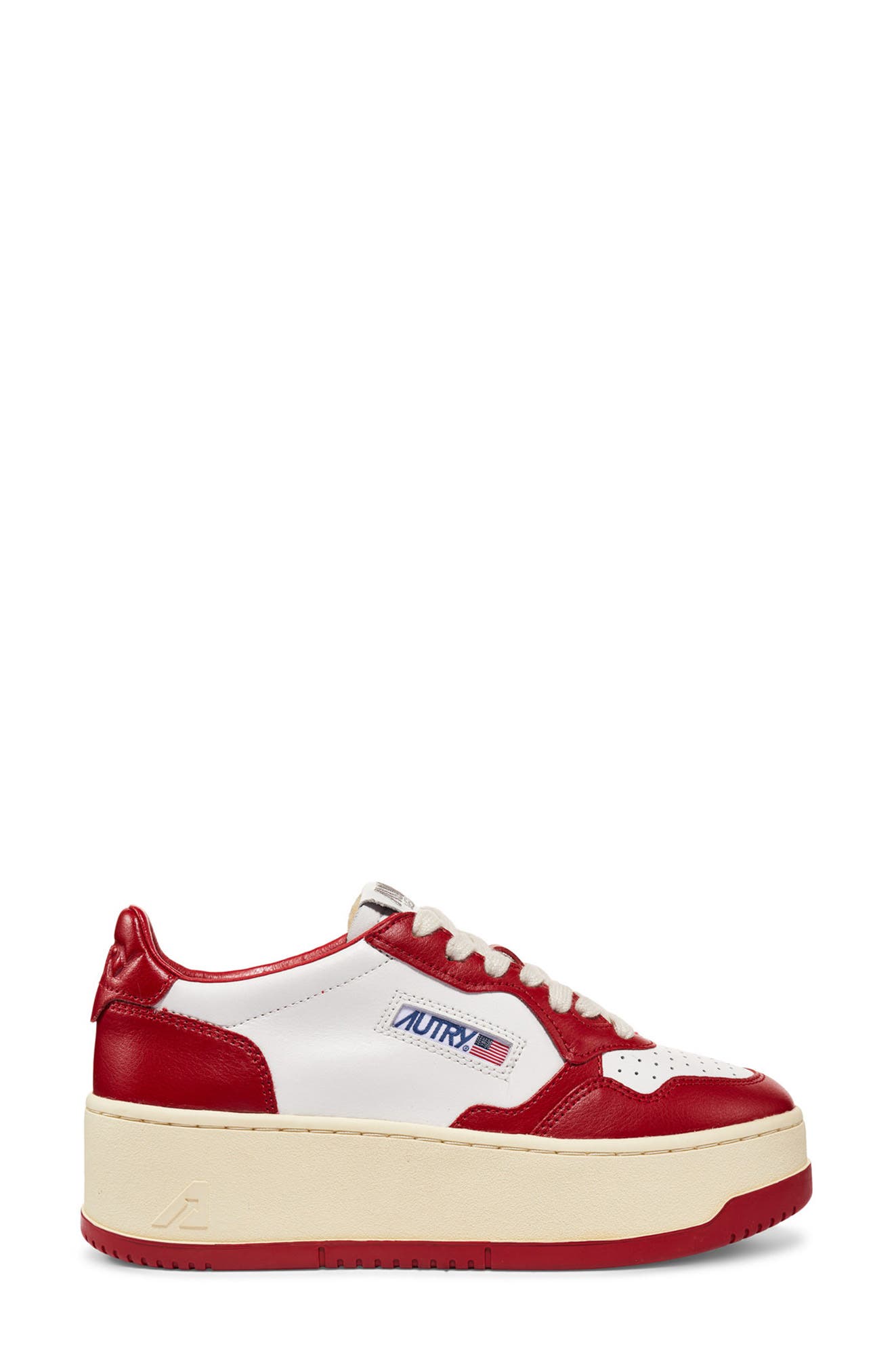 AUTRY Medalist Sneaker, Alternate, color, White/Red