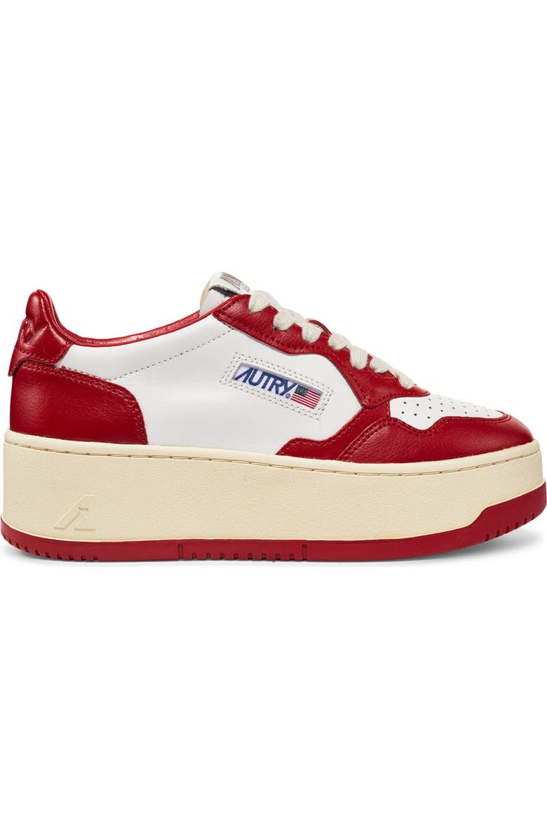 AUTRY Medalist Sneaker, Alternate, color, White/Red