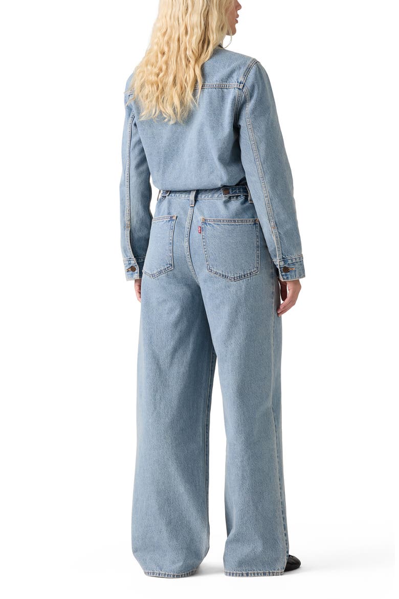 Heritage Long Sleeve Denim Jumpsuit, Alternate, color, STELLAR STRAUSS