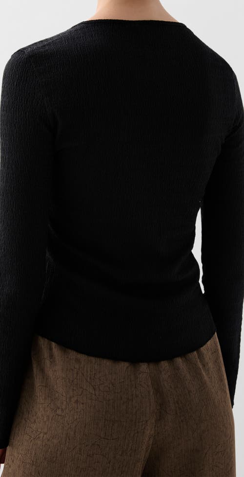 Scalpers Wrinkle Ls Tee In Black