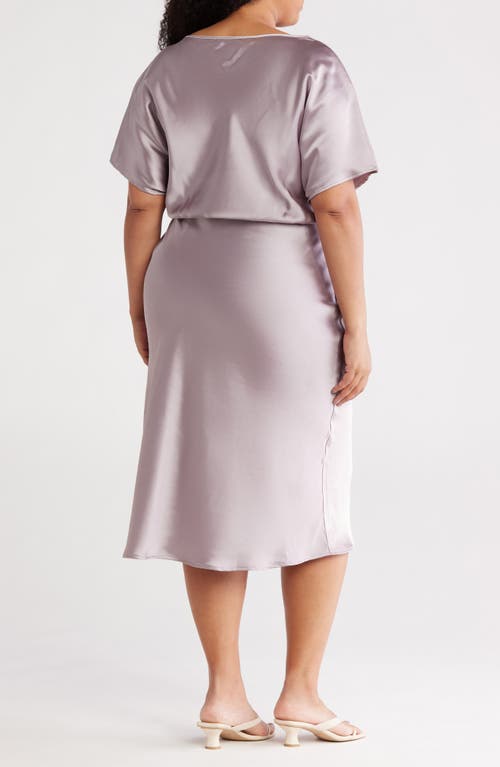 Shop Renee C Satin Off The Shoulder Dress