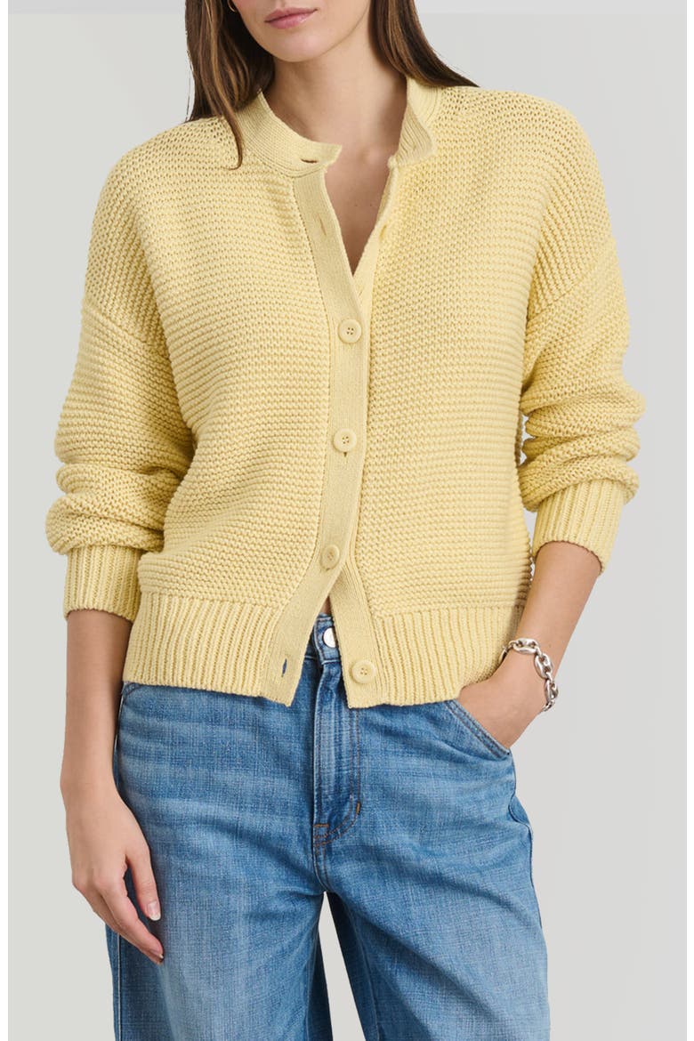 Nico Chunky Cotton Cardigan, Main, color, BUTTER