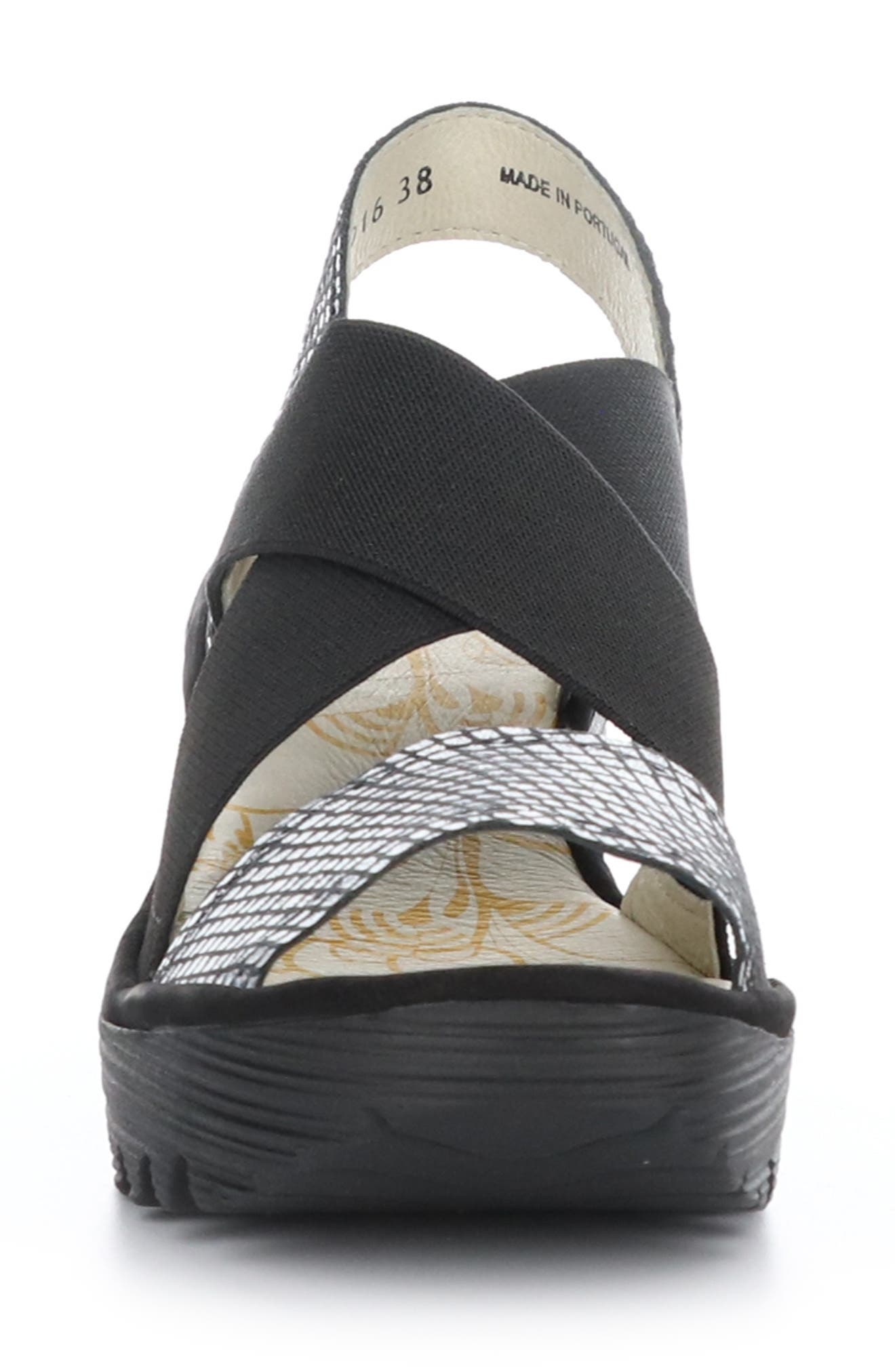 Yaji Cross Wedge Sandal, Alternate, color, BLACK OFF WHITE/ BLACK DIAMOND