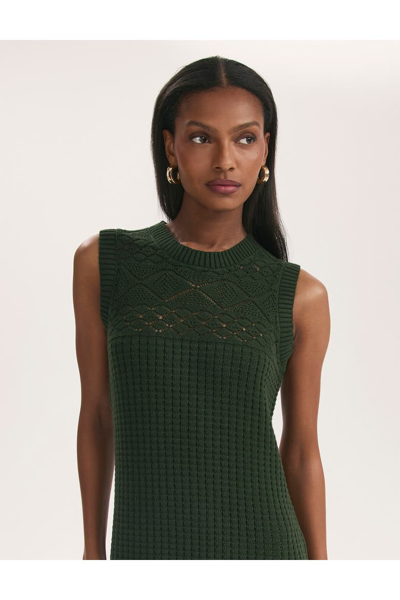 Ravi Crochet Midi Dress, Alternate, color, Khaki