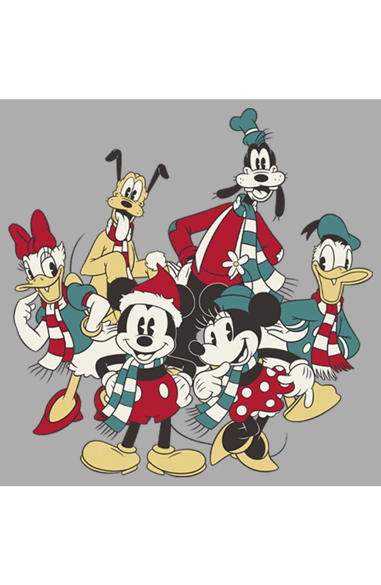 Mickey & Friends Boy's Mickey & Friends The Gangs Together For Holiday  Graphic T-Shirt, Alternate, color, Athletic Heather