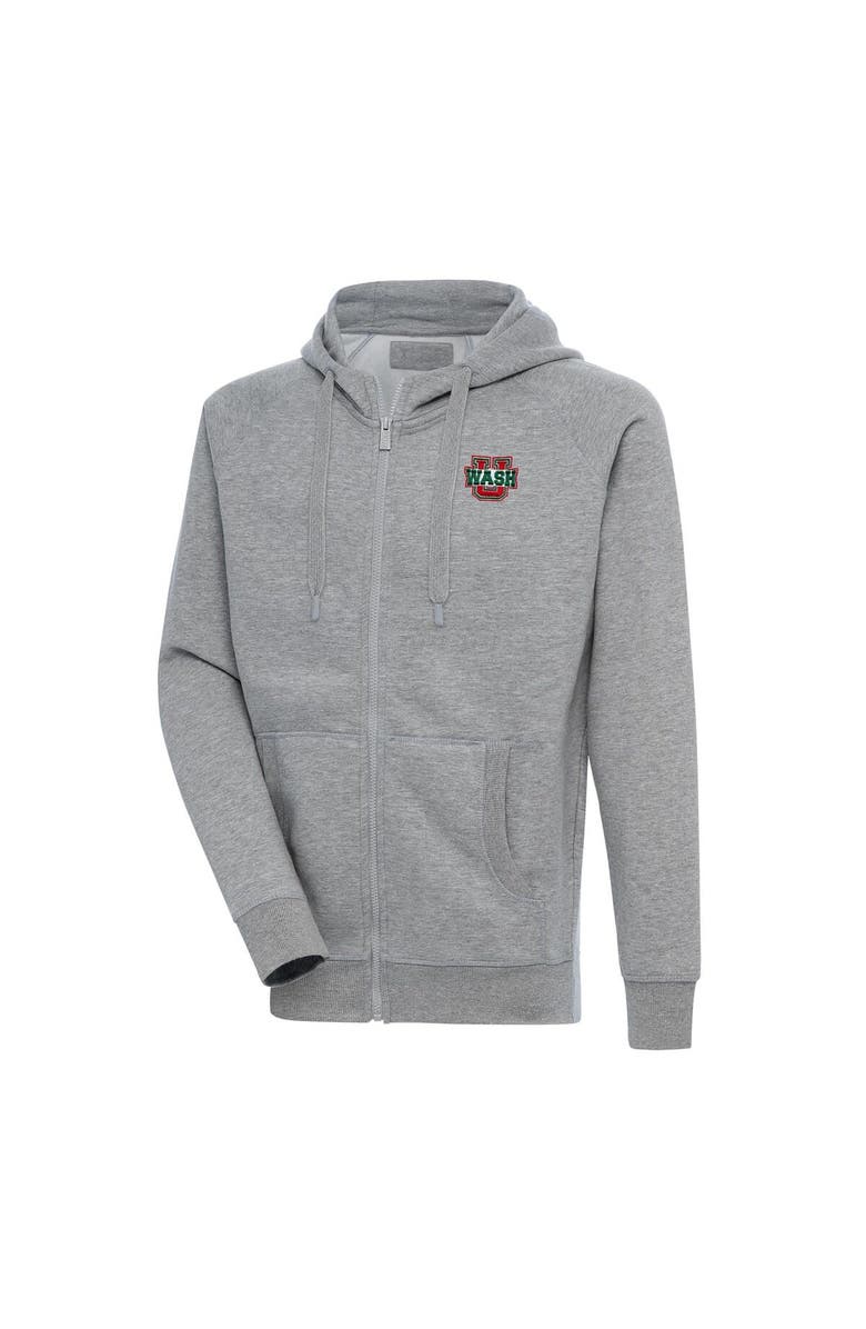 ANTIGUA Men's Antigua  Heather Gray Washington-St. Louis  Victory Full-Zip Hoodie, Main, color, Heather Gray