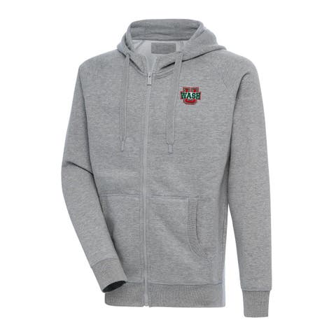 Men's Antigua  Heather Gray Washington-St. Louis  Victory Full-Zip Hoodie