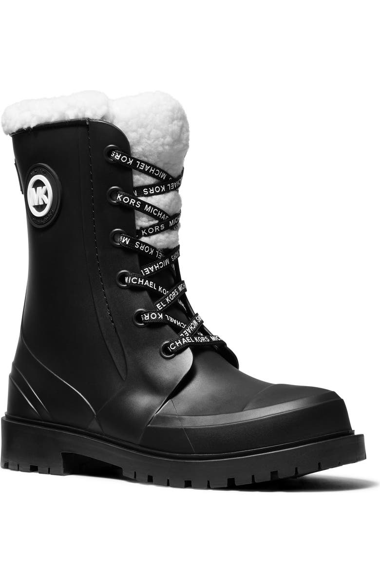 MICHAEL Michael Kors Montaigne Faux Fur Rain Boot, Main, color,