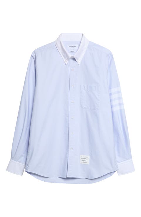 Straight Fit Cotton Button-Down Shirt