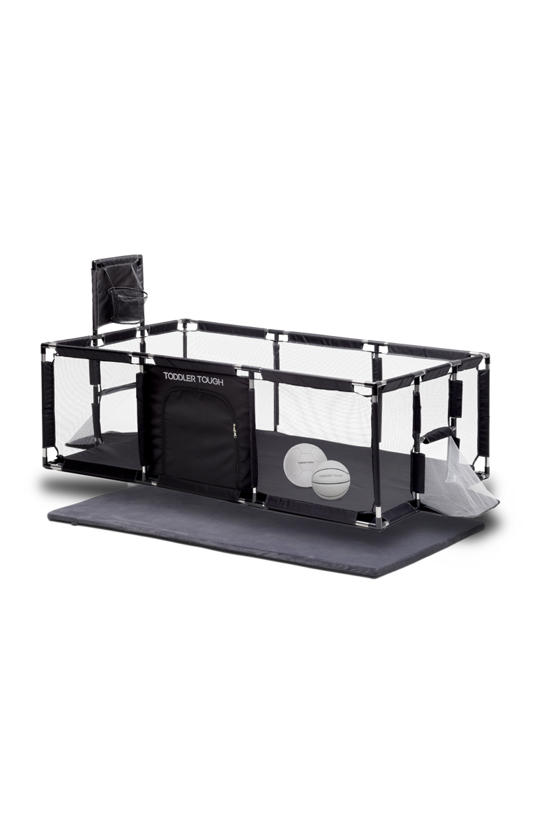 Toddler Tough The Ultimate Sports Playpen Bundle, Main, color, Black Multi