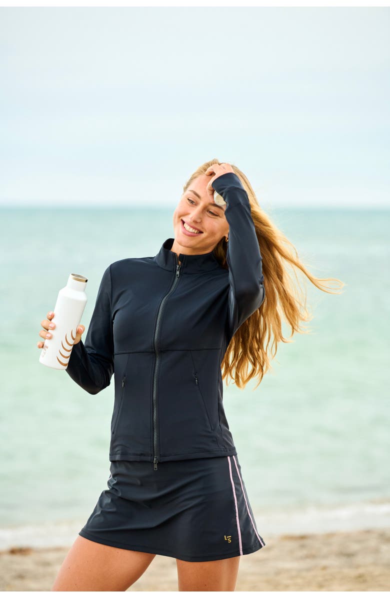 Line in the Sand Swim & Sport Skort, Alternate, color, Ink