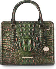 Brahmin Cami Croc Embossed Leather Satchel