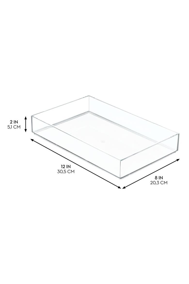 Set of 4 Makeup Drawer Organizer Trays for Vanity - Clear, Alternate, color, Clear