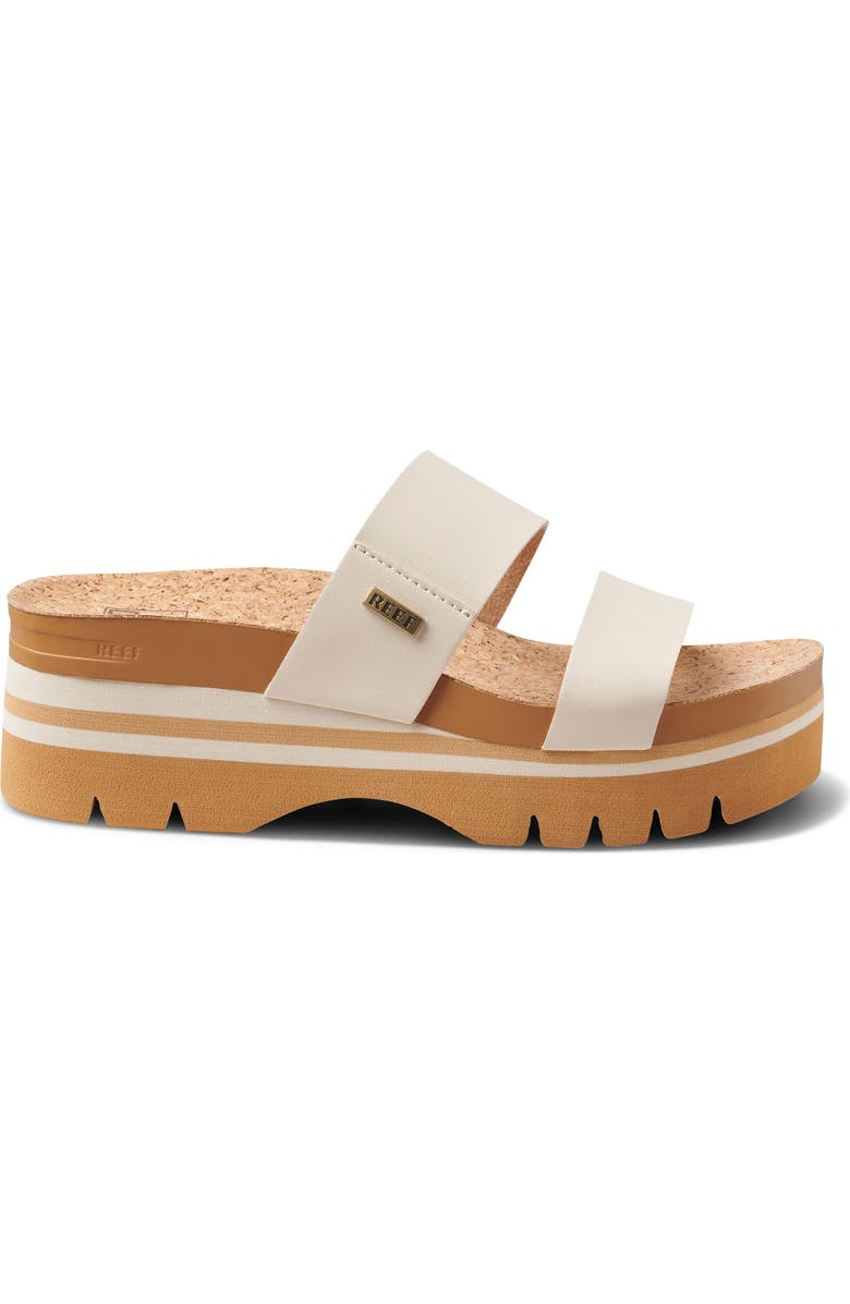 Reef Cushion Vista Higher Platform Slide Sandal, Alternate, color, Vintage Tan
