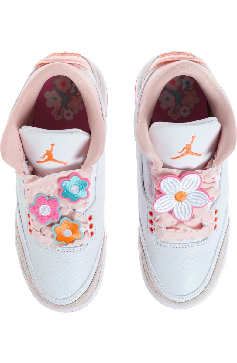 Jordan Kids' Air Jordan 3 Retro Basketball Sneaker, Alternate, color, Pearl Pink/ Hyper Orange