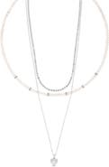 Ettika Layered Charm & Freshwater Pearl Necklace