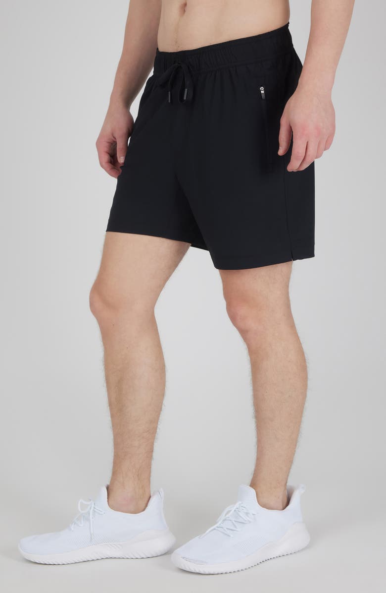 90 DEGREE BY REFLEX Stretch Tech Knit Active Shorts, Alternate, color,