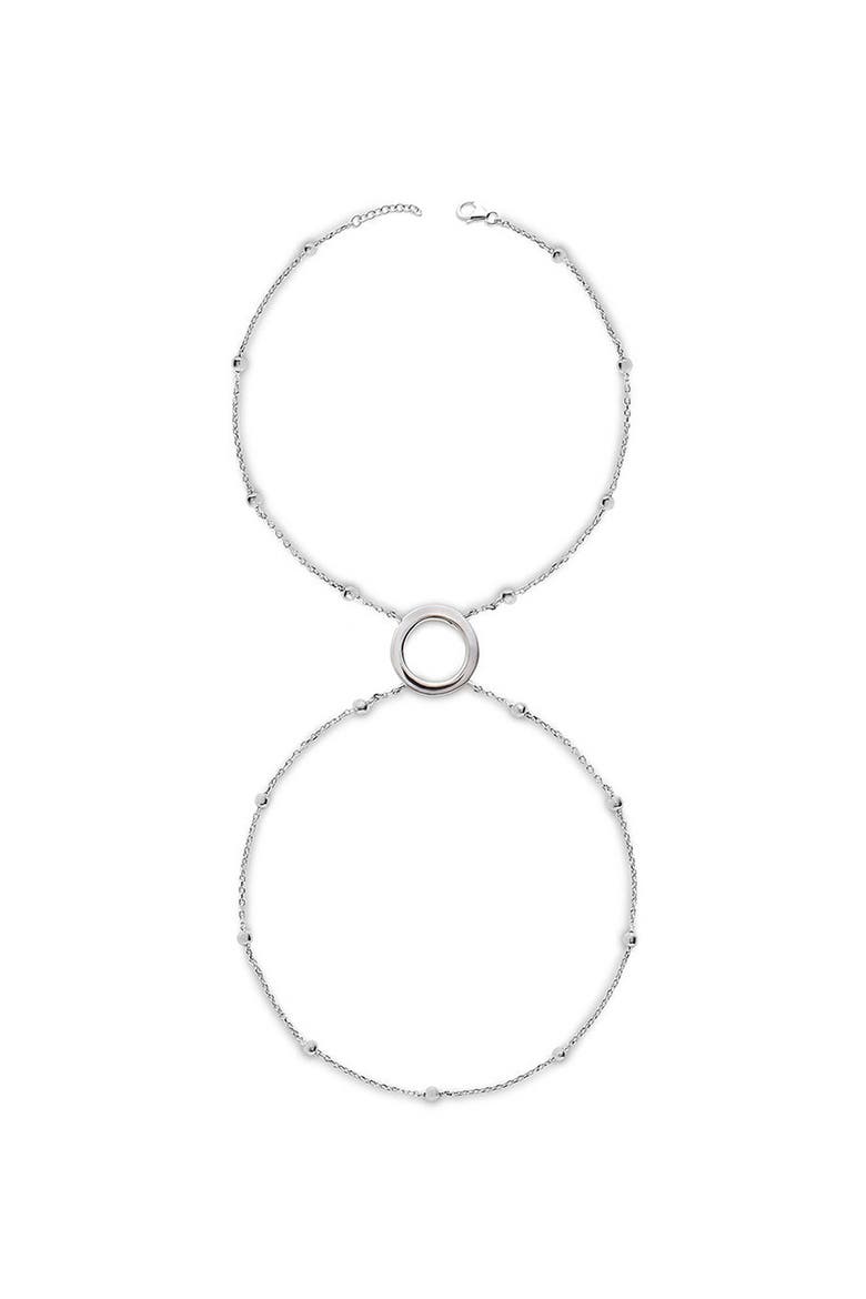 Art Deco Halo Hand Chain, Main, color, Sterling Silver
