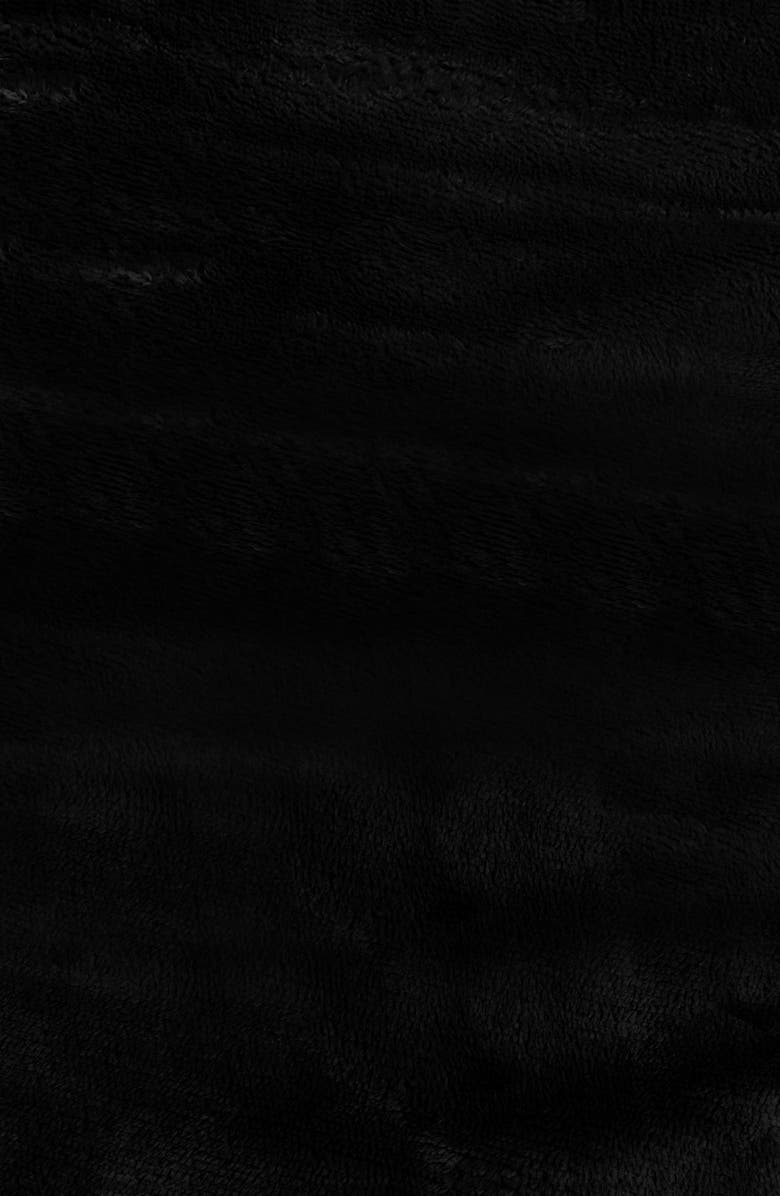 Woven & Weft Faux Shearling Fleece Throw Blanket, Alternate, color, Black