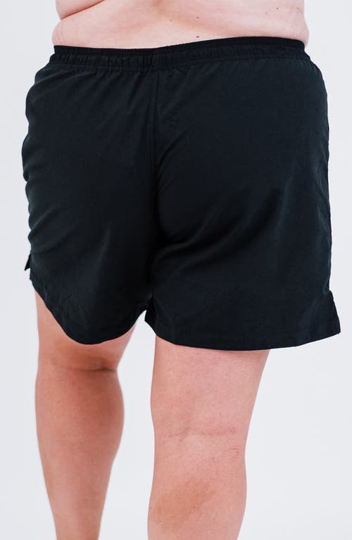 Calypsa Plus Size 7" Board Shorts In Black