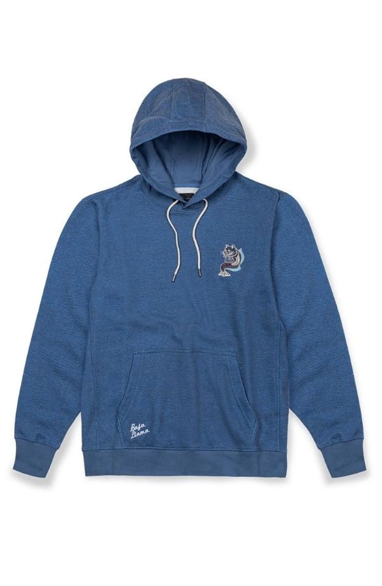 Baja Llama CATFISHED ORGANIC COTTON HOODIE, Main, color, Navy