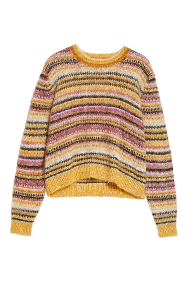 Morine Mohair Blend Sweater, Alternate, color, MUSTARD