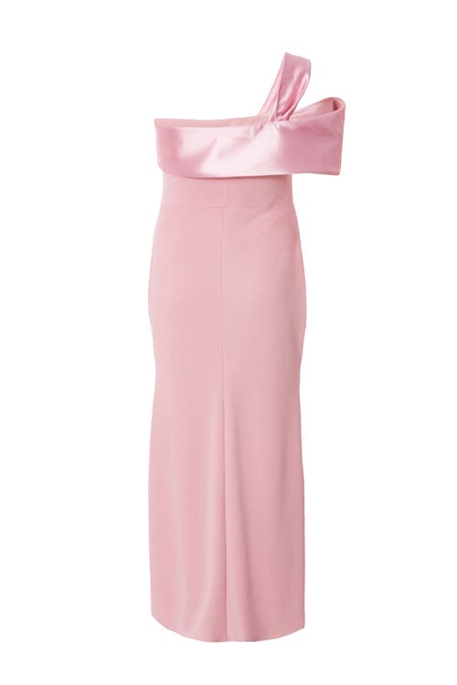 Quiz Plus Size One Shoulder Satin/scuba Crepe Maxi Dress
