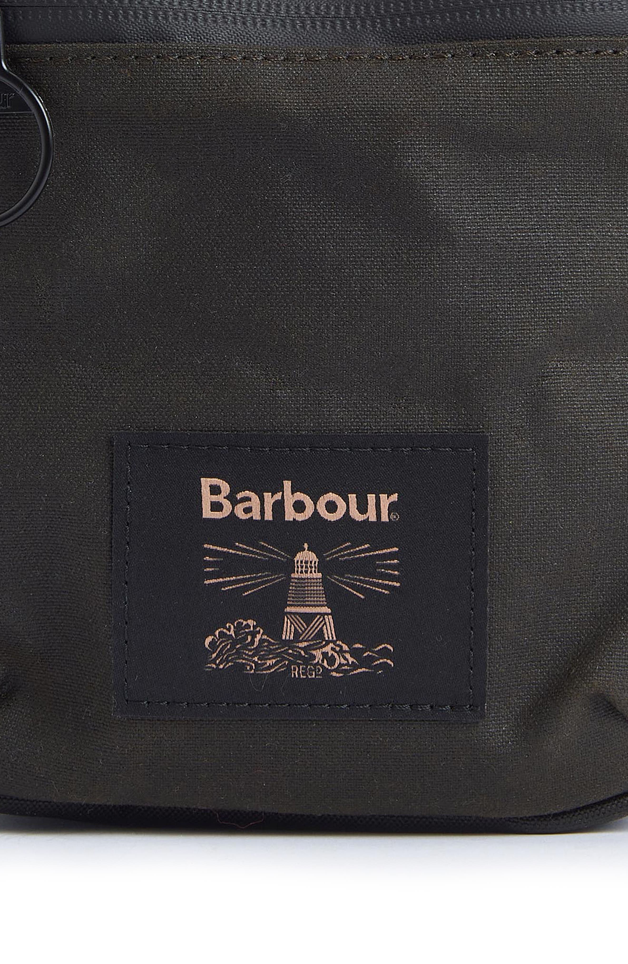 Barbour Field Water Resistant Waxed Cotton Crossbody Bag, Alternate, color, 