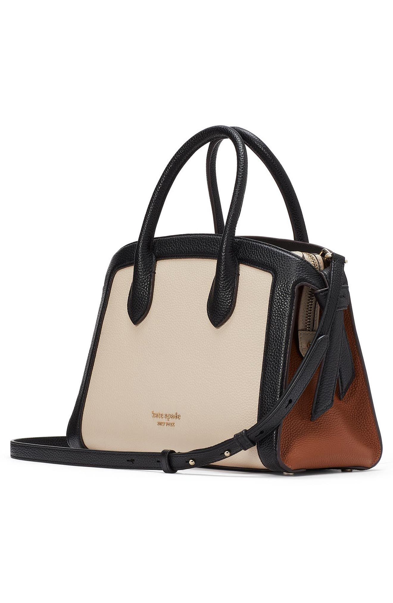 medium knott colorblock leather satchel, Alternate, color, ALLSPICE CAKE MULTI