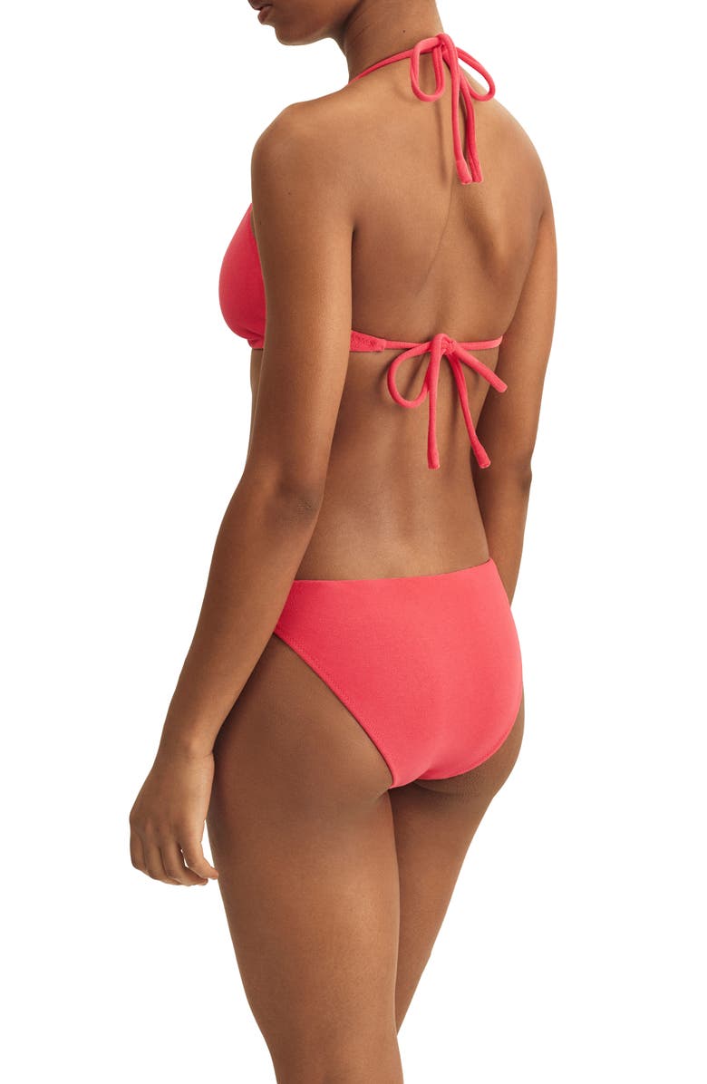 Polo Ralph Lauren Logo Triangle Bikini Top, Alternate, color, Coral