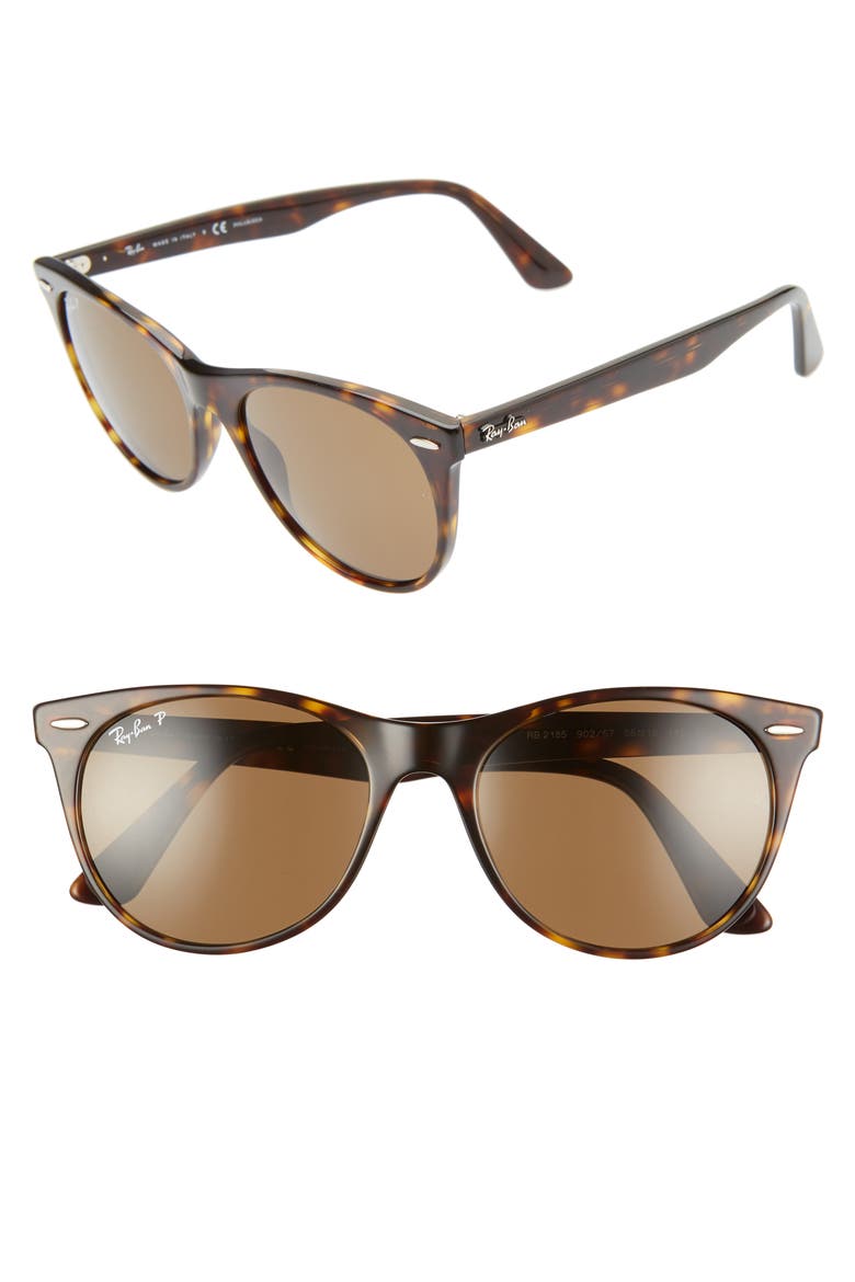 Wayfarer II 55mm Sunglasses, Main, color, STRIPED HAVANA SOLID