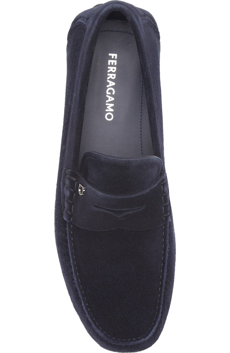 FERRAGAMO Timothy Driving Loafer, Alternate, color, Navy Navy Navy