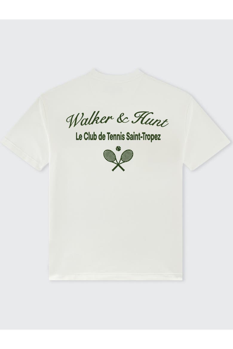 Saint-Tropez Tennis Club Oversized Tee, Alternate, color, Cream