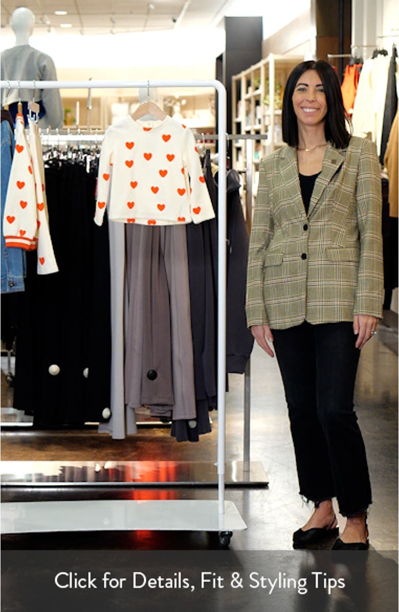 Kids' Heart Print Organic Cotton Blend Velour Top, sales video thumbnail