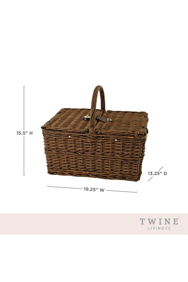 Cape Cod Wicker Picnic Basket Set, Alternate, color, Brown