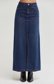 CRESCENT Denim Maxi Skirt