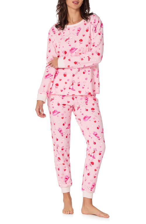 Bedhead Pajamas Print Stretch Organic Cotton Pajamas In Pink