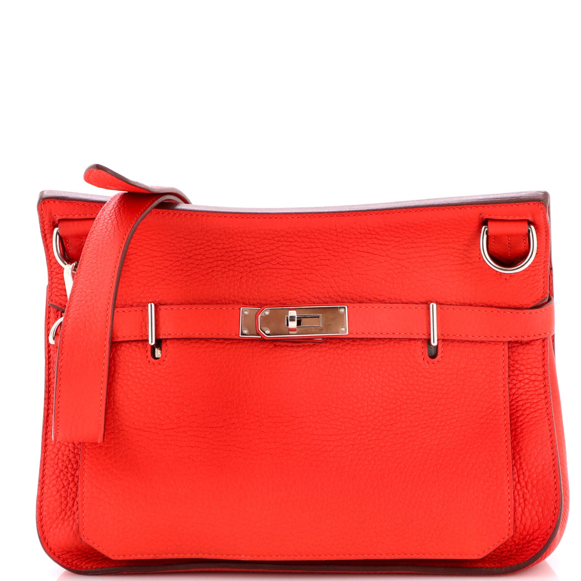 Pre-Owned Hermes Jypsiere Bag Clemence 28, Main, color, Rouge Tomate