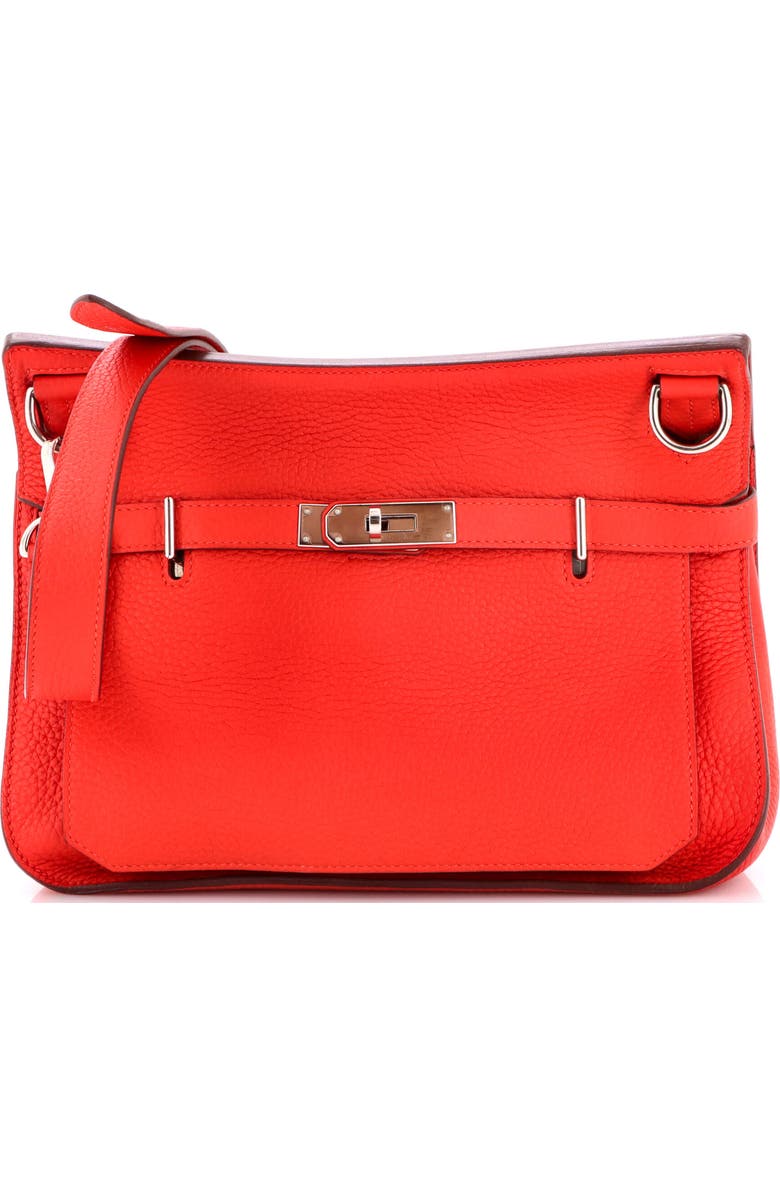 Pre-Owned Hermes Jypsiere Bag Clemence 28, Main, color, Rouge Tomate