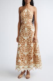Morning Groove Cutout Guipure Lace Maxi Dress (Women) | Nordstrom