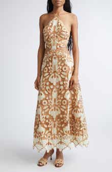 Morning Groove Cutout Guipure Lace Maxi Dress