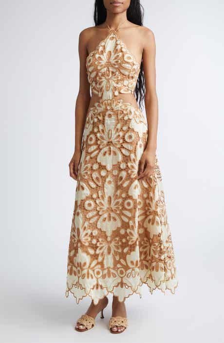 Morning Groove Cutout Guipure Lace Maxi Dress