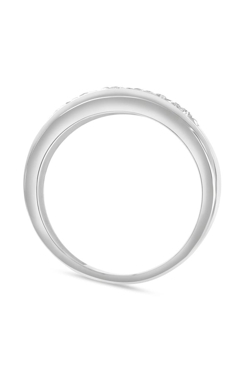 Bliss Diamond 1 1/2Ct Men's Diamond Wedding Anniversary Ring in 10k Gold Lab Grown Five Stone, Alternate, color, 10K White Gold