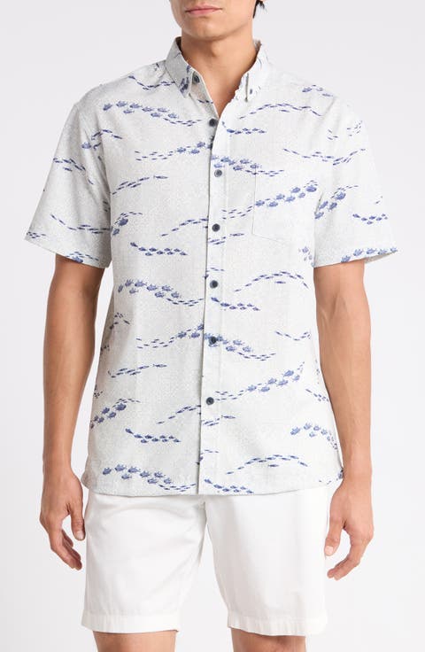 Sea Breeze Short Sleeve Button-Down Shirt
