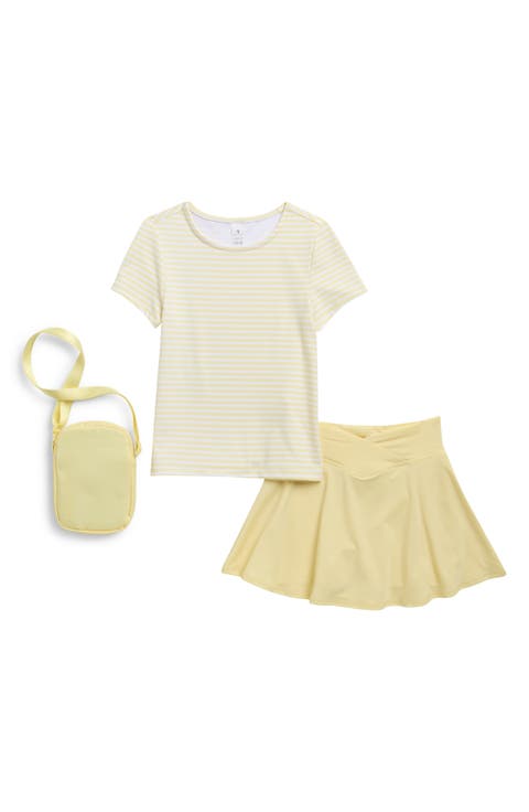 Kids' Lux Bloom T-Shirt, Skirt & Crossbody Bag Set (Big Kid)