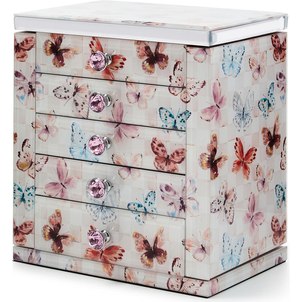 Mackenzie-childs Mackenzie Childs Eternity Rosy Check Jewelry Armoire In Multi
