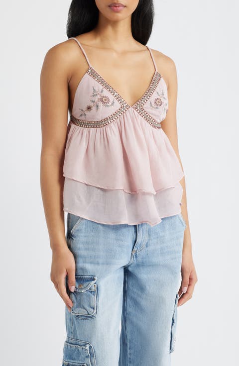 Embroidered Detail Cami
