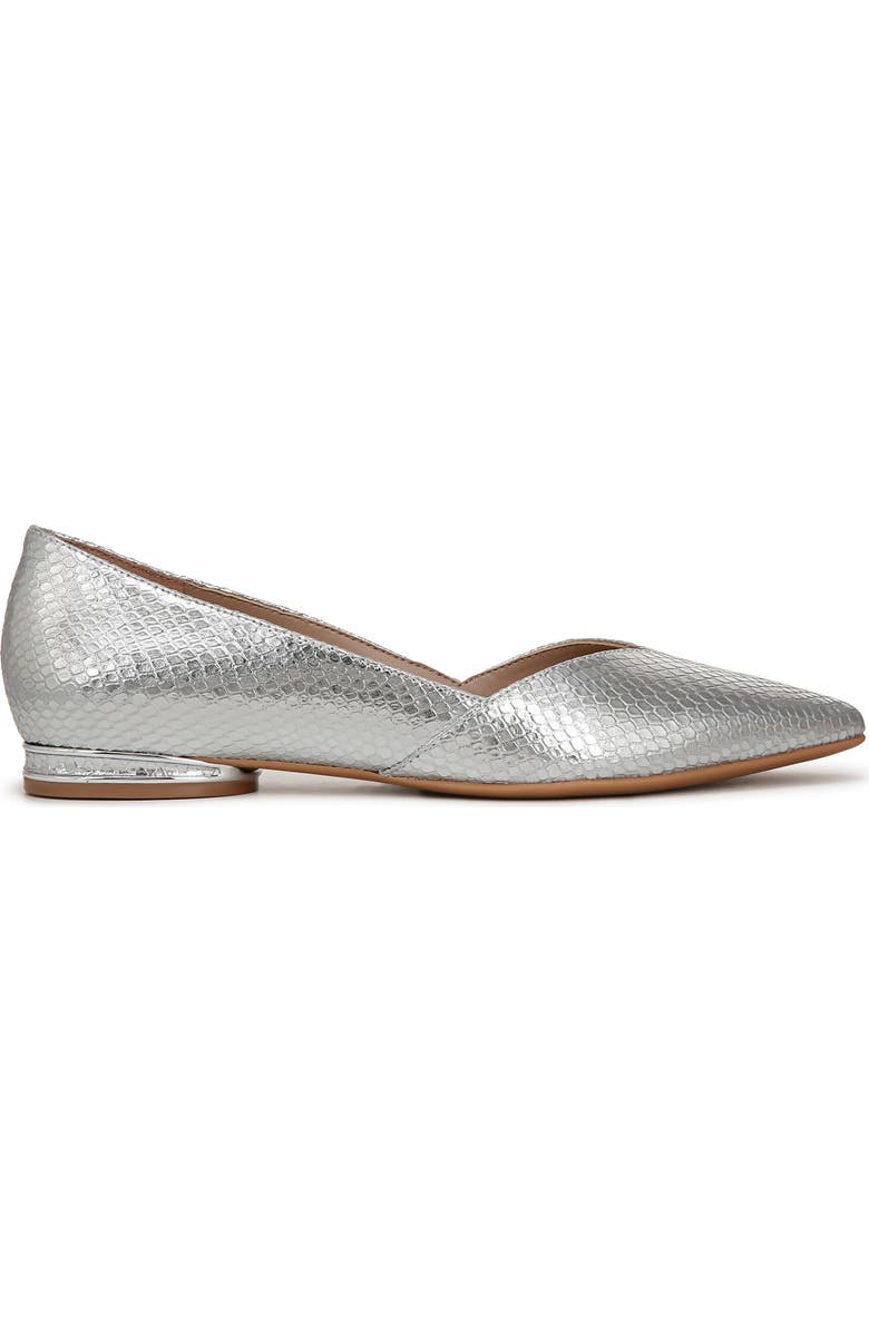 Naturalizer Havana Pointed Toe Flat, Alternate, color, Silver