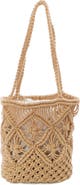 Adornia Crocheted Bucket Tote Bag